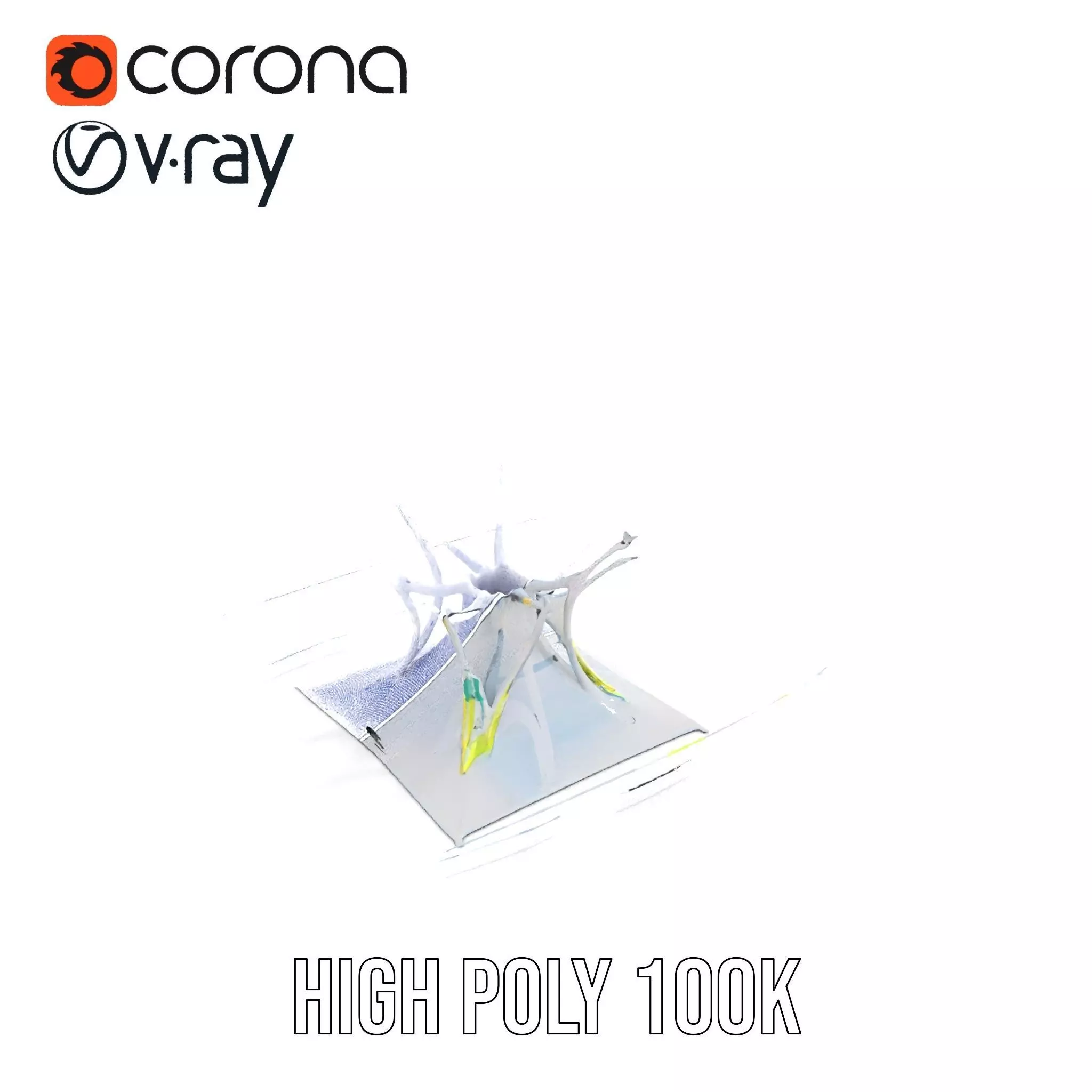 Crystal Water Splash model pack Low-poly 3D model_26