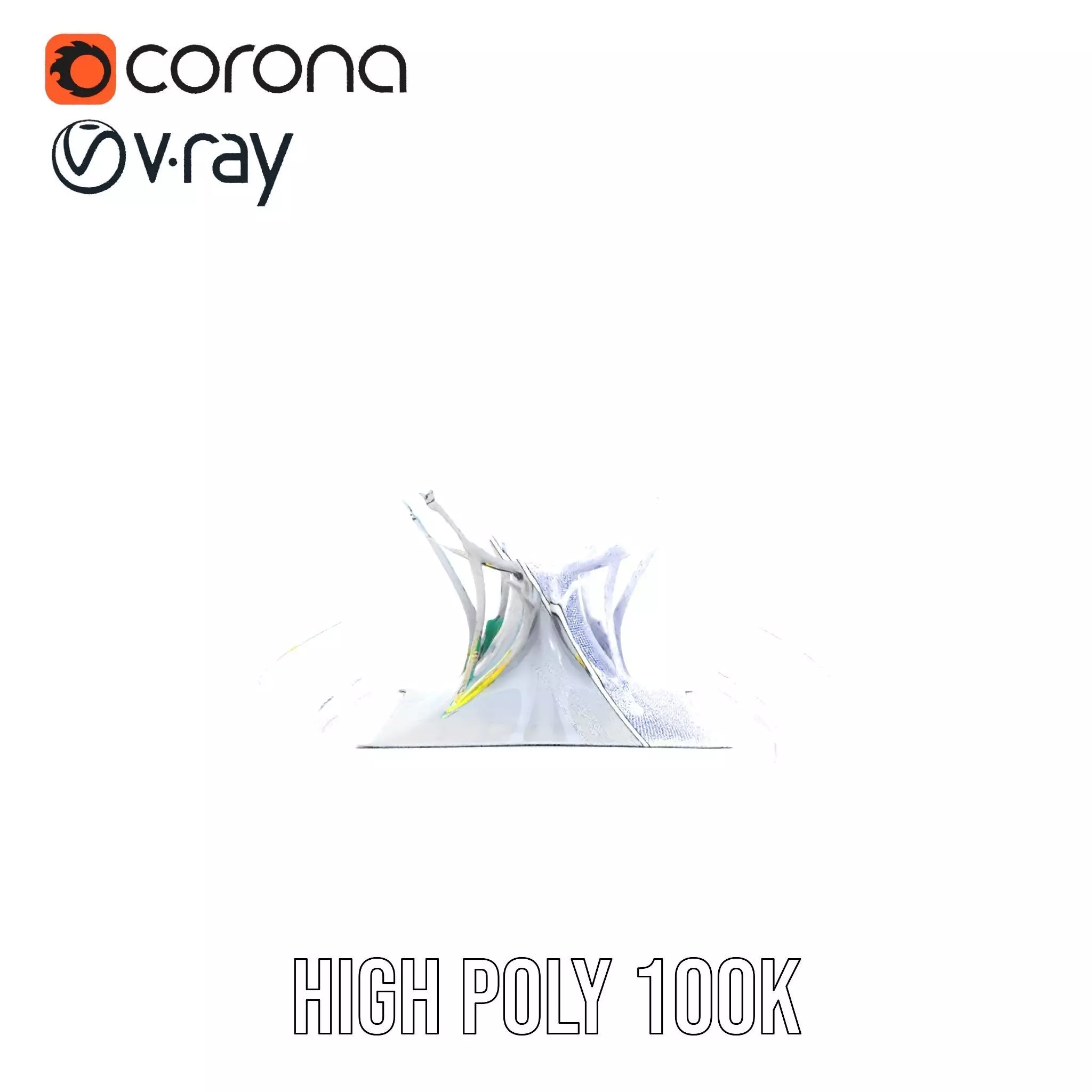 Crystal Water Splash model pack Low-poly 3D model_34