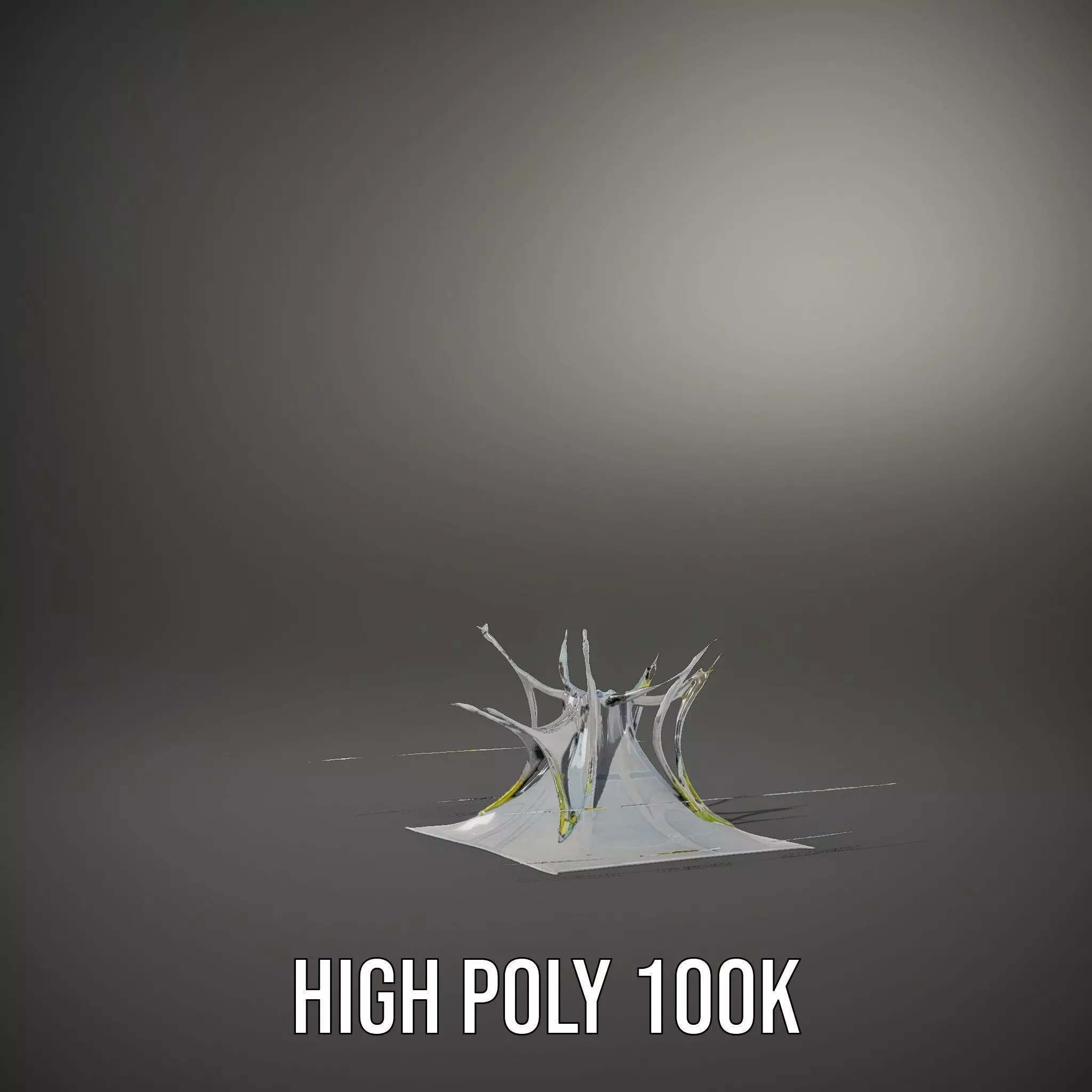 Crystal Water Splash model pack Low-poly 3D model_17