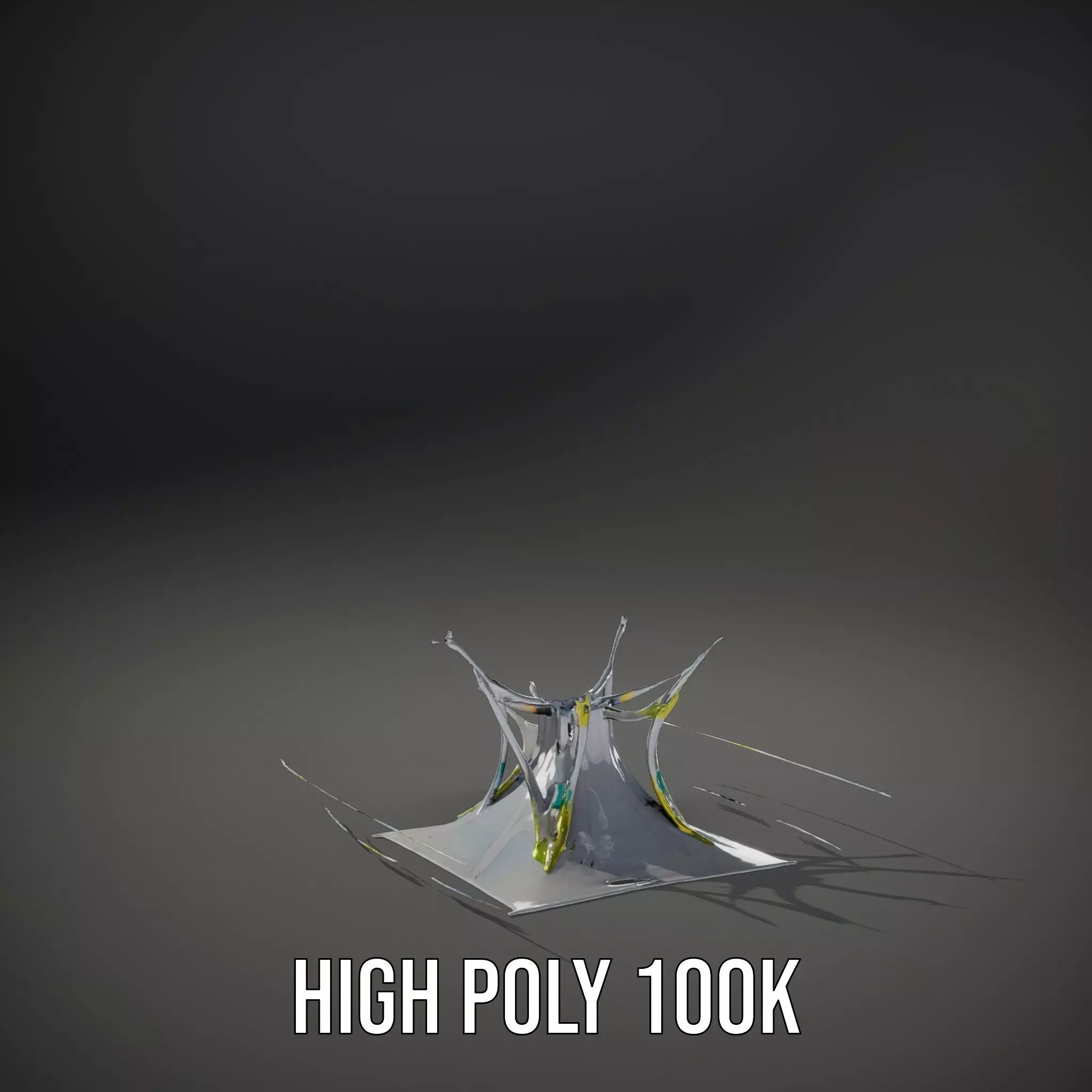 Crystal Water Splash model pack Low-poly 3D model_11