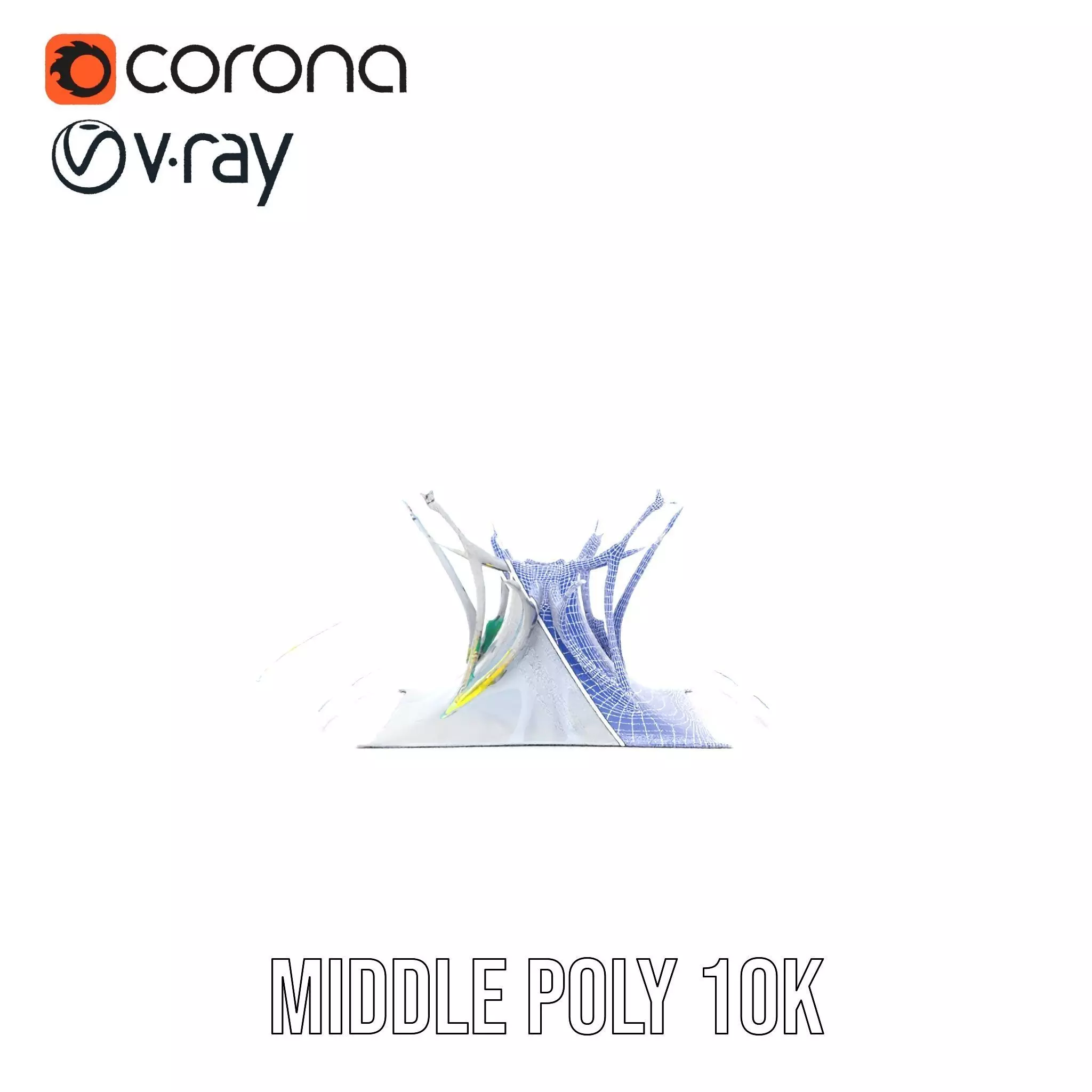 Crystal Water Splash model pack Low-poly 3D model_24