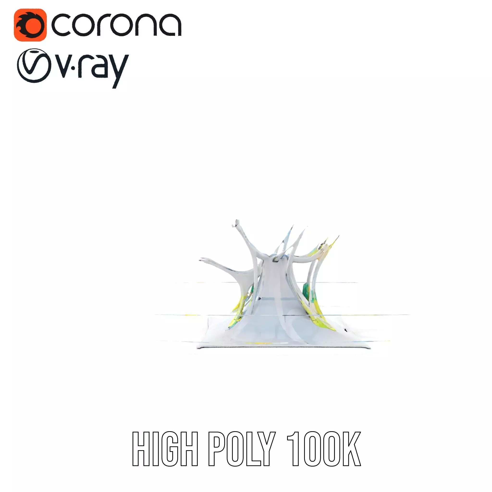 Crystal Water Splash model pack Low-poly 3D model_20