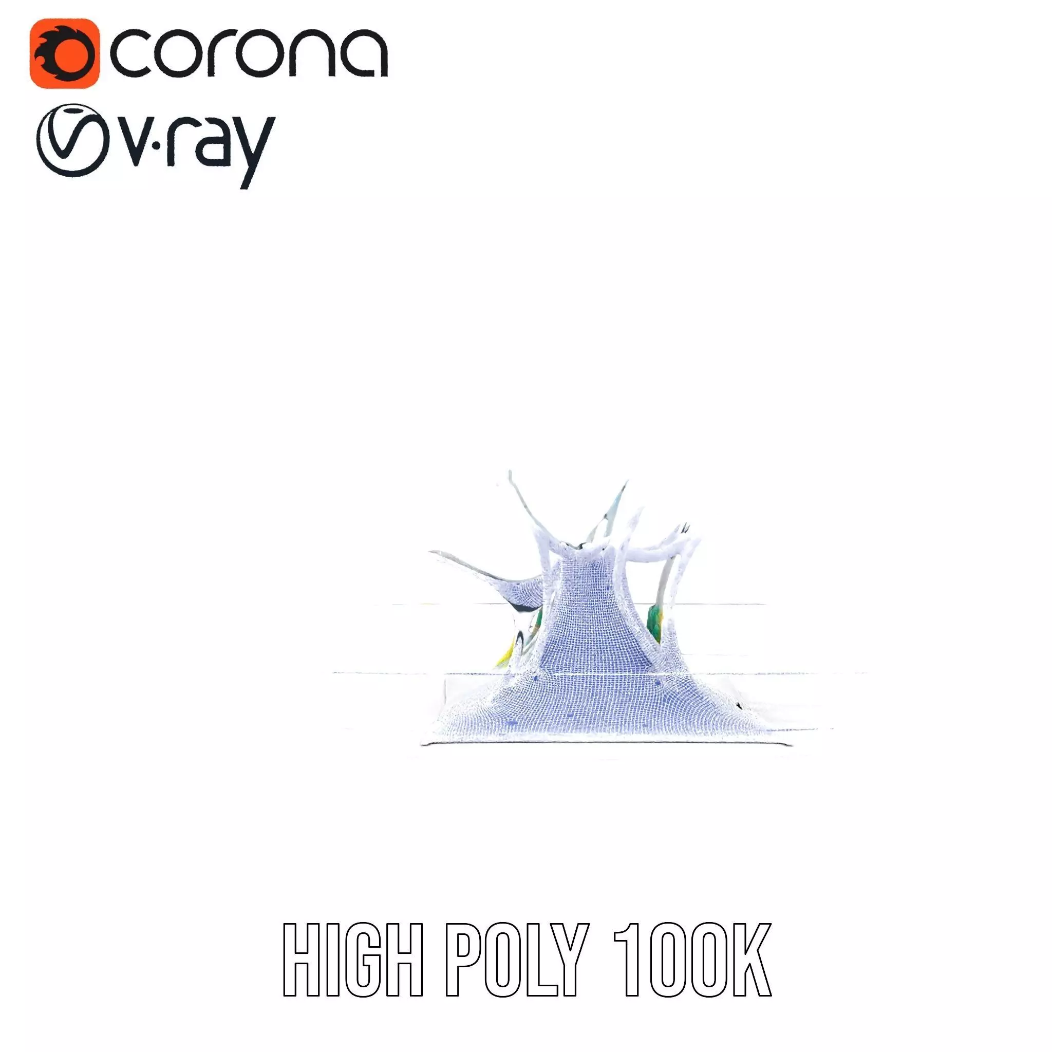 Crystal Water Splash model pack Low-poly 3D model_29