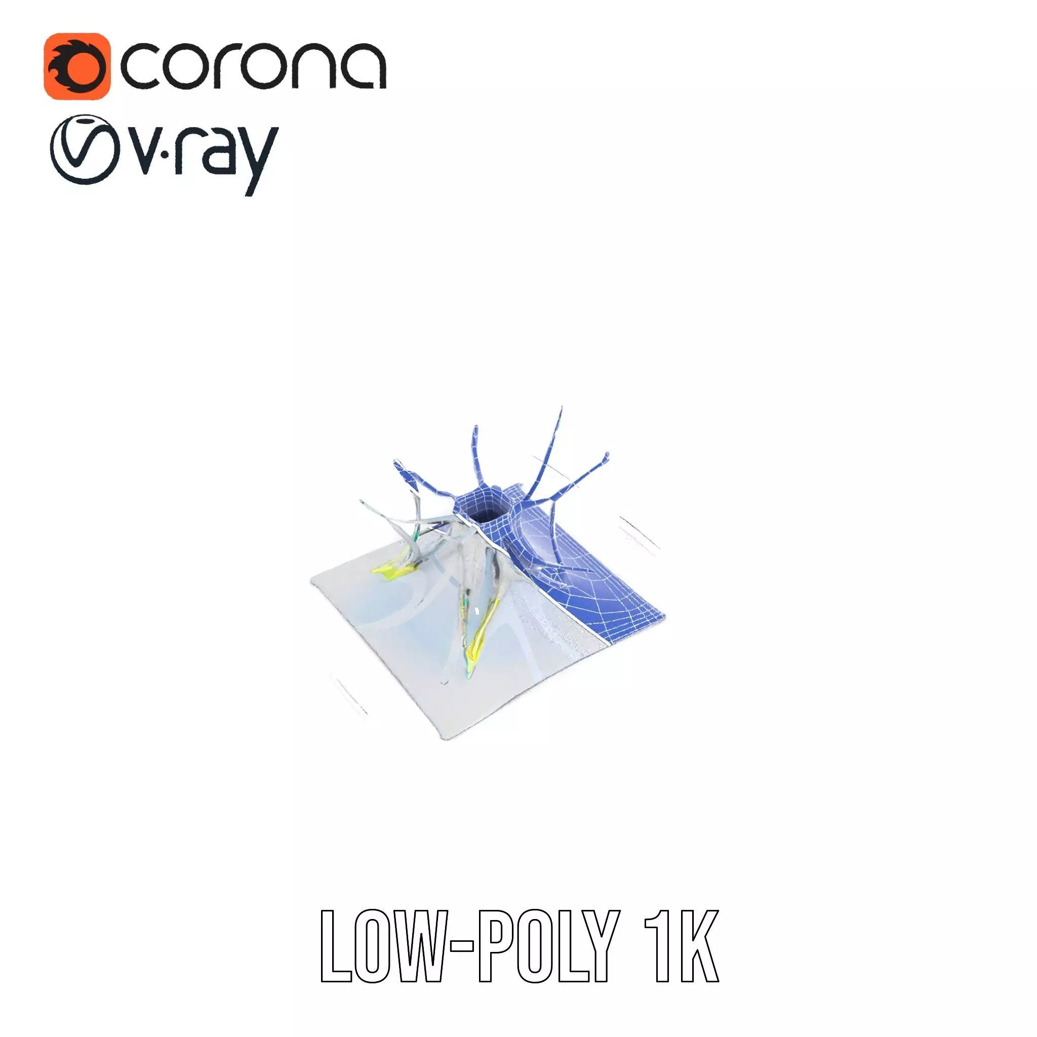 Crystal Water Splash model pack Low-poly 3D model_28