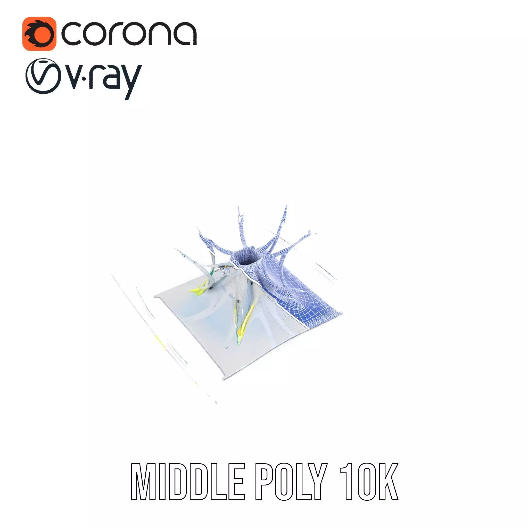 Crystal Water Splash model pack Low-poly 3D model_18