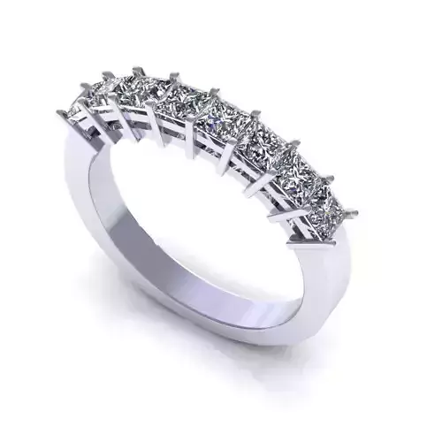 Eight Princess Diamond Ring