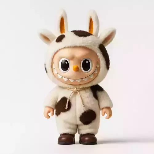  2 Cow Labubu Pop Mart Kasing Lung toy