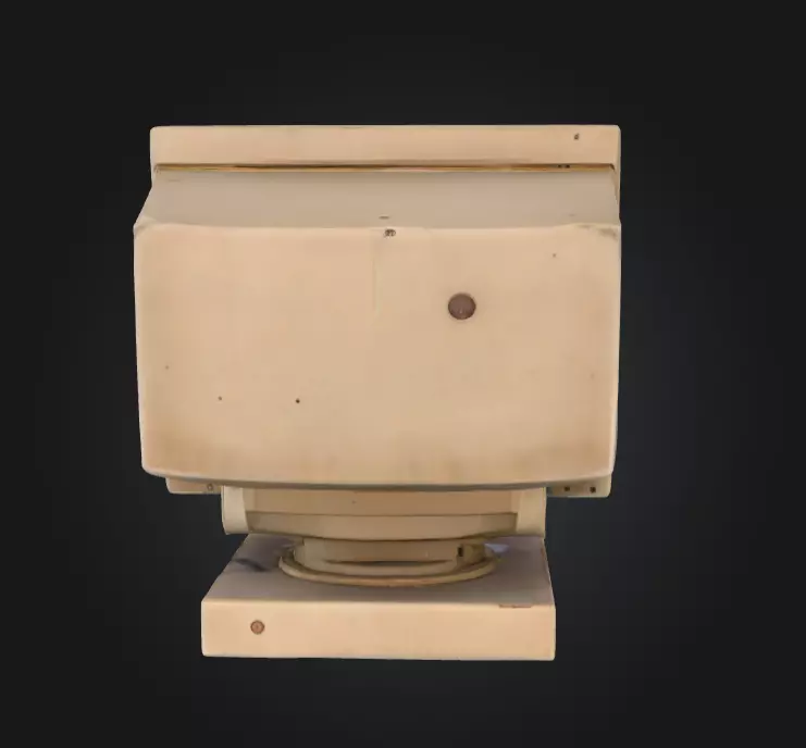 Vintage Monitor Low-poly 3D model_4