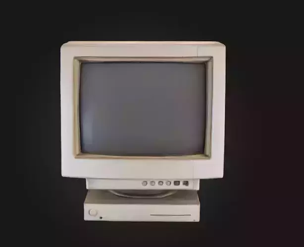 Vintage Monitor Low-poly 3D model