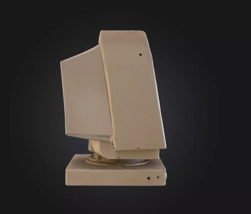 Vintage Monitor Low-poly 3D model_2
