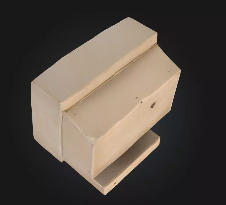 Vintage Monitor Low-poly 3D model_9