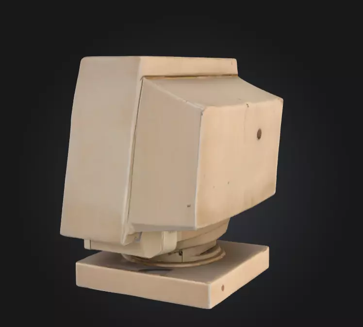 Vintage Monitor Low-poly 3D model_5