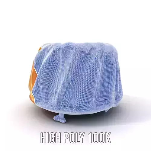 Vanilla Drizzle Cake model pack Low-poly 3D model 4