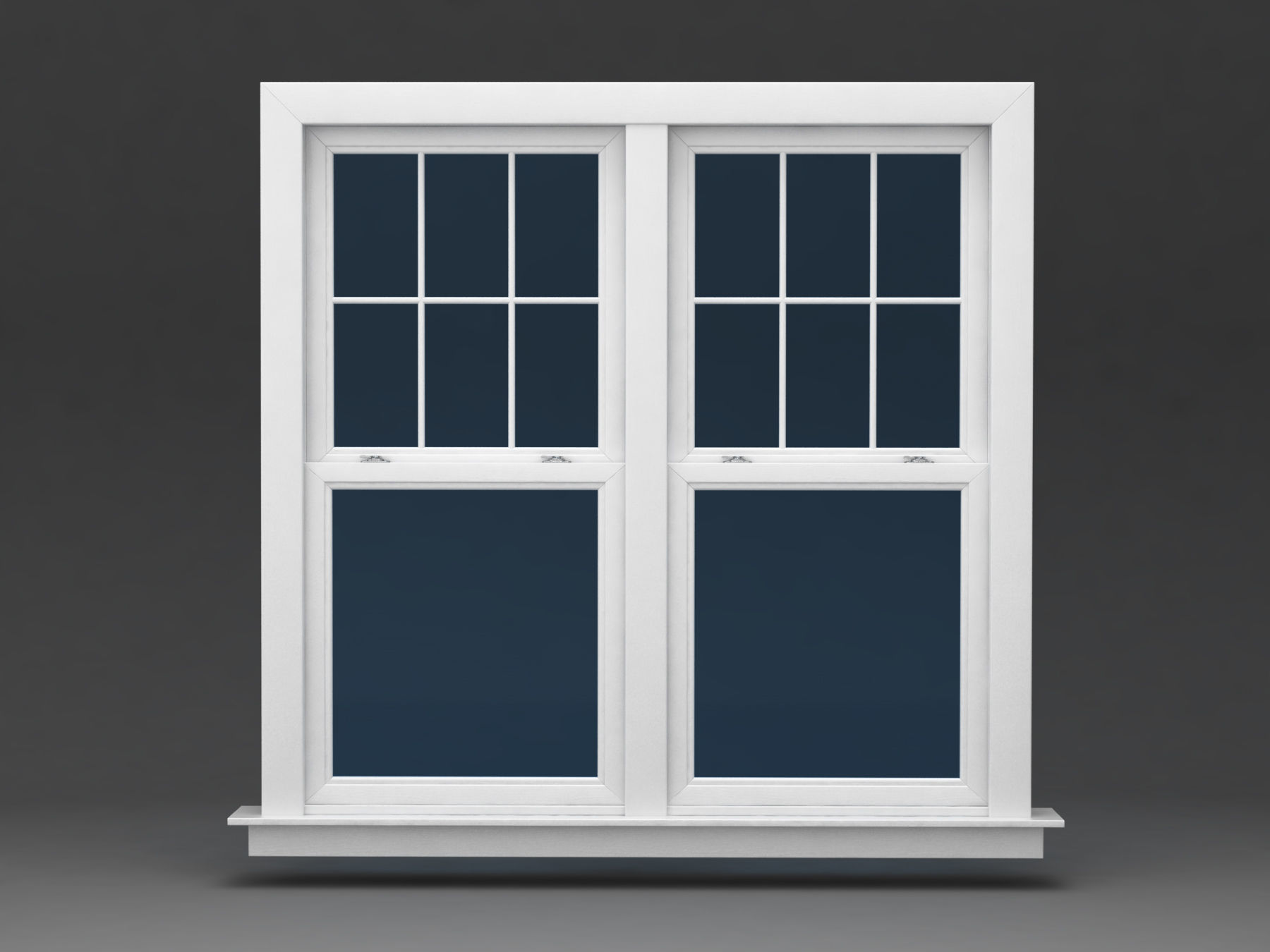 Window Doublehung Two operating 3D model_1