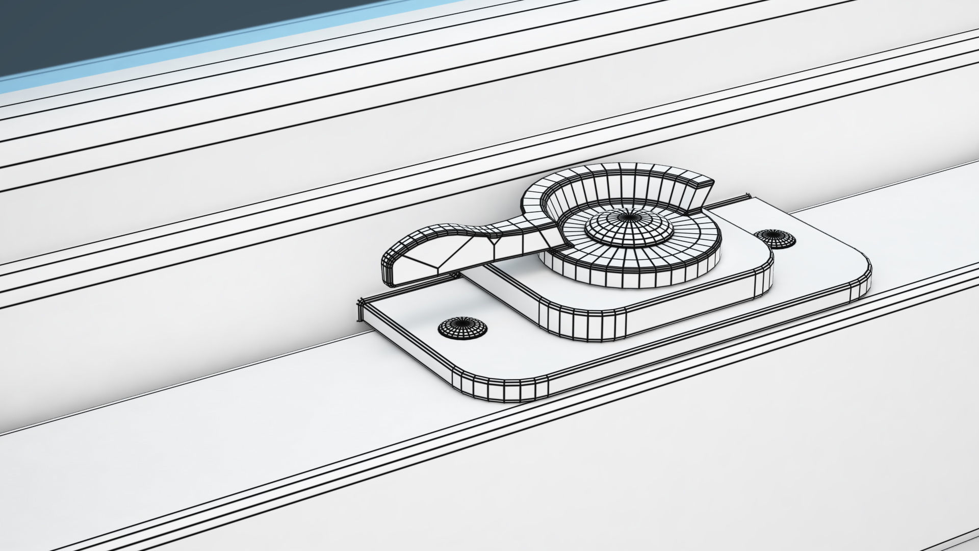 Window Doublehung Two operating 3D model_3