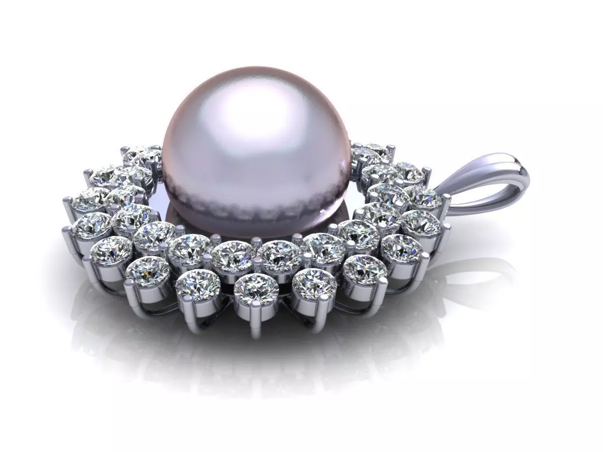 Pear Pendant 3D print model_3