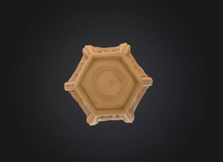 Rustic Wooden Rope Lantern Low-poly 3D model_12