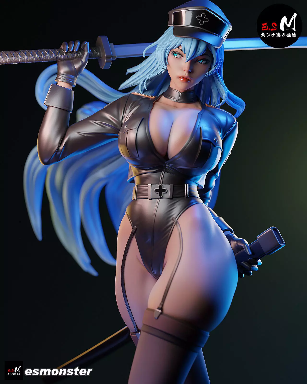 Esdeath SKIN character by E S Monster 3D print model_16