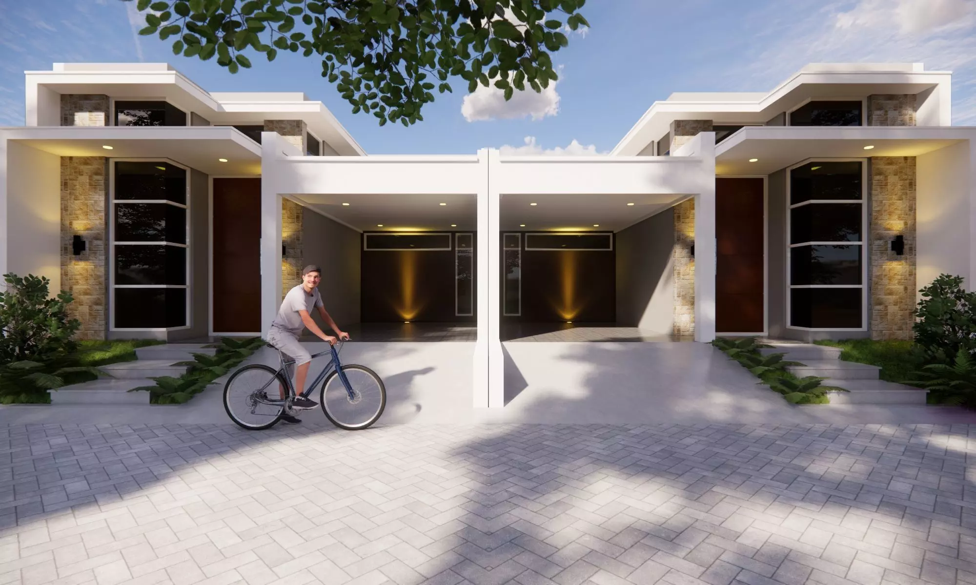 3D House Design Model Facade Only 7 3D model_0