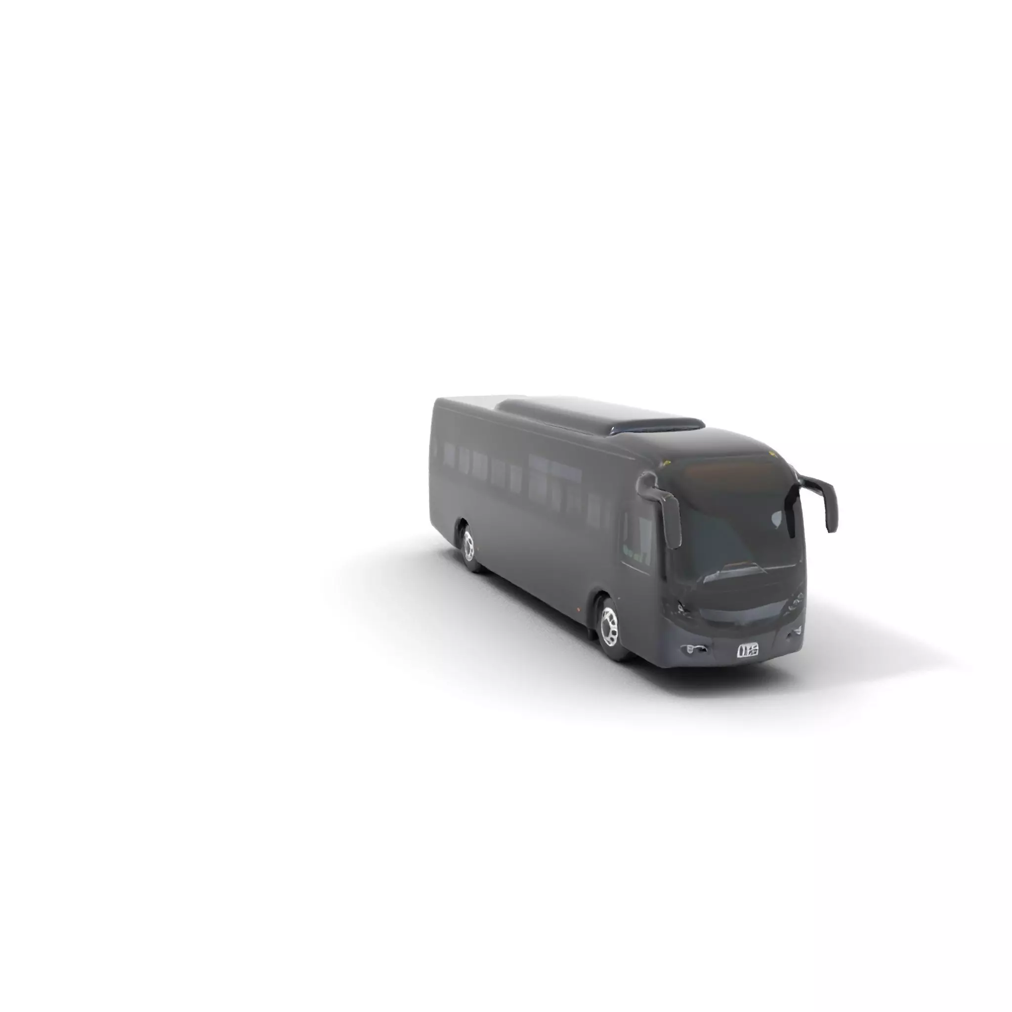 Sleek Black Bus model pack Low-poly 3D model_6