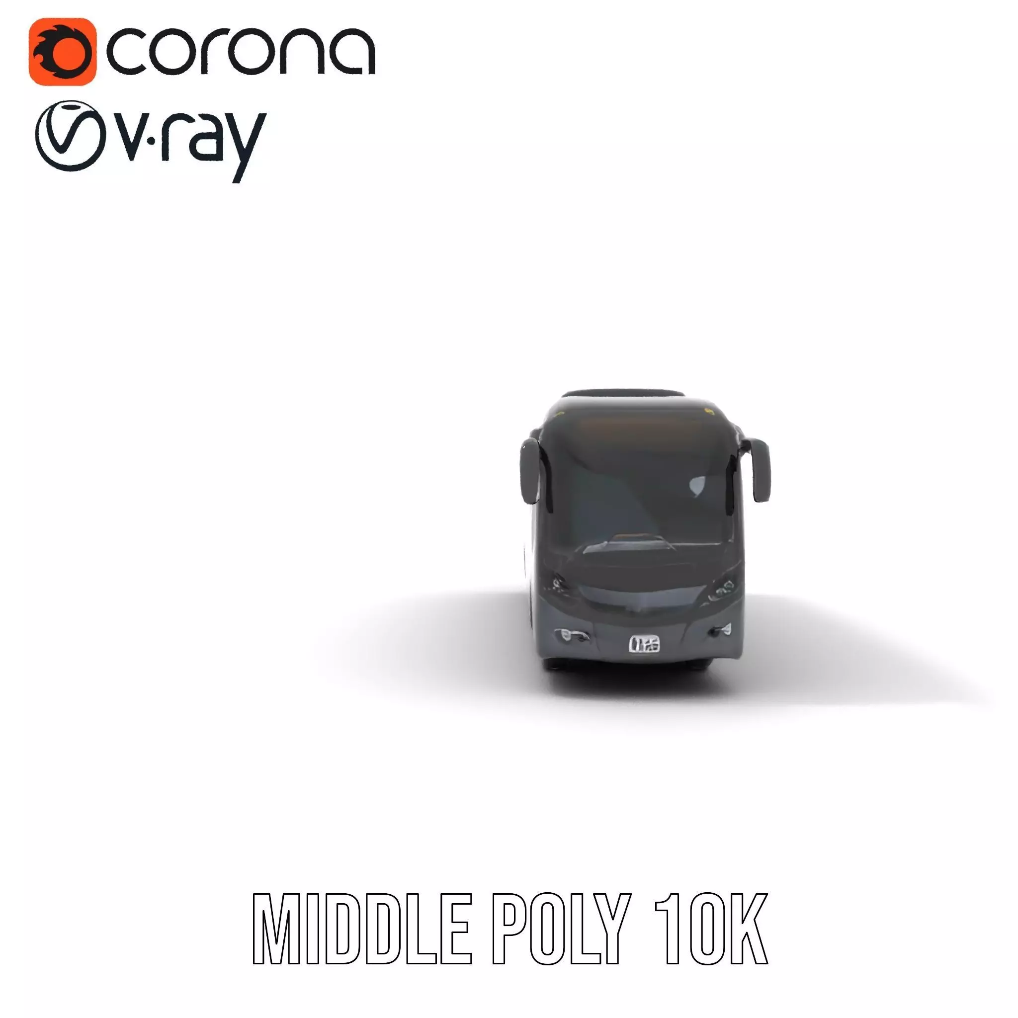 Sleek Black Bus model pack Low-poly 3D model_11