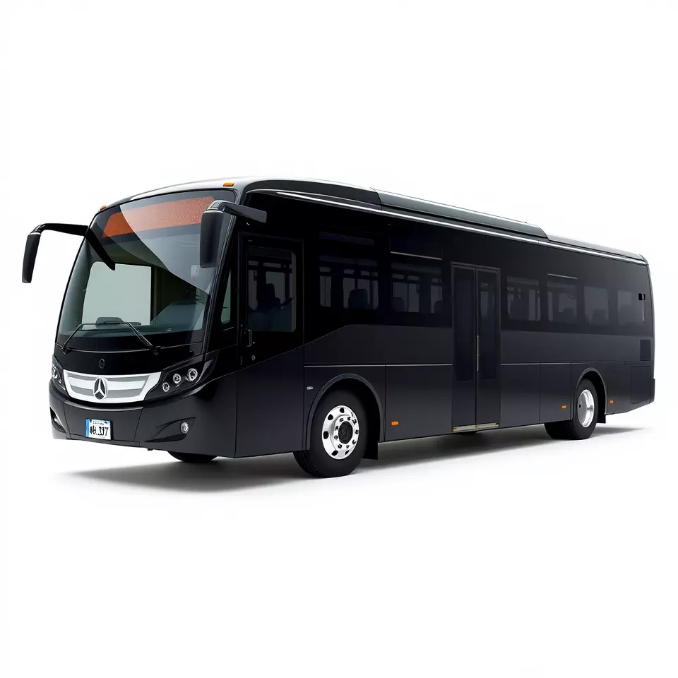 Sleek Black Bus model pack Low-poly 3D model_2