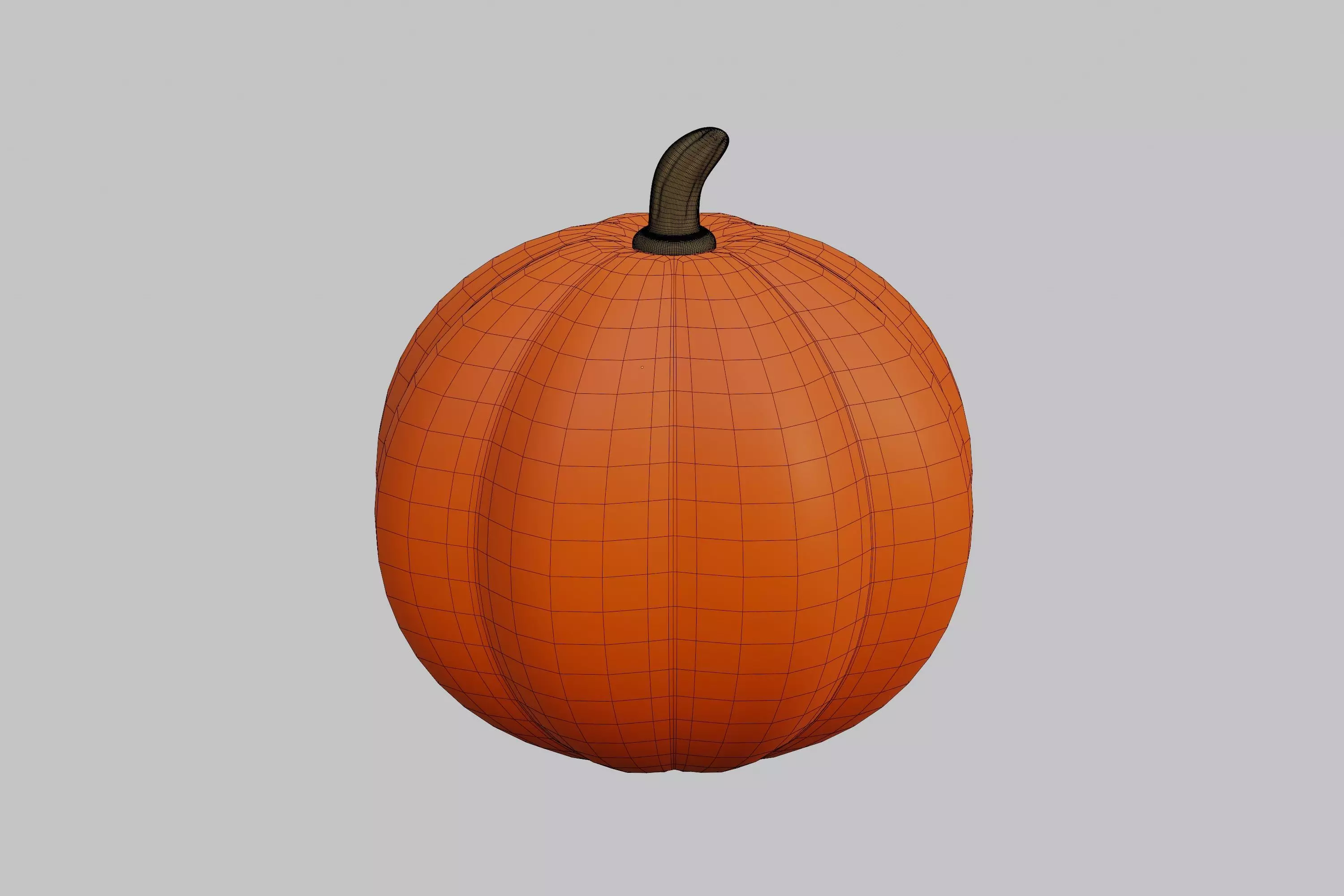 pumpkin 3d model Low-poly 3D model_7