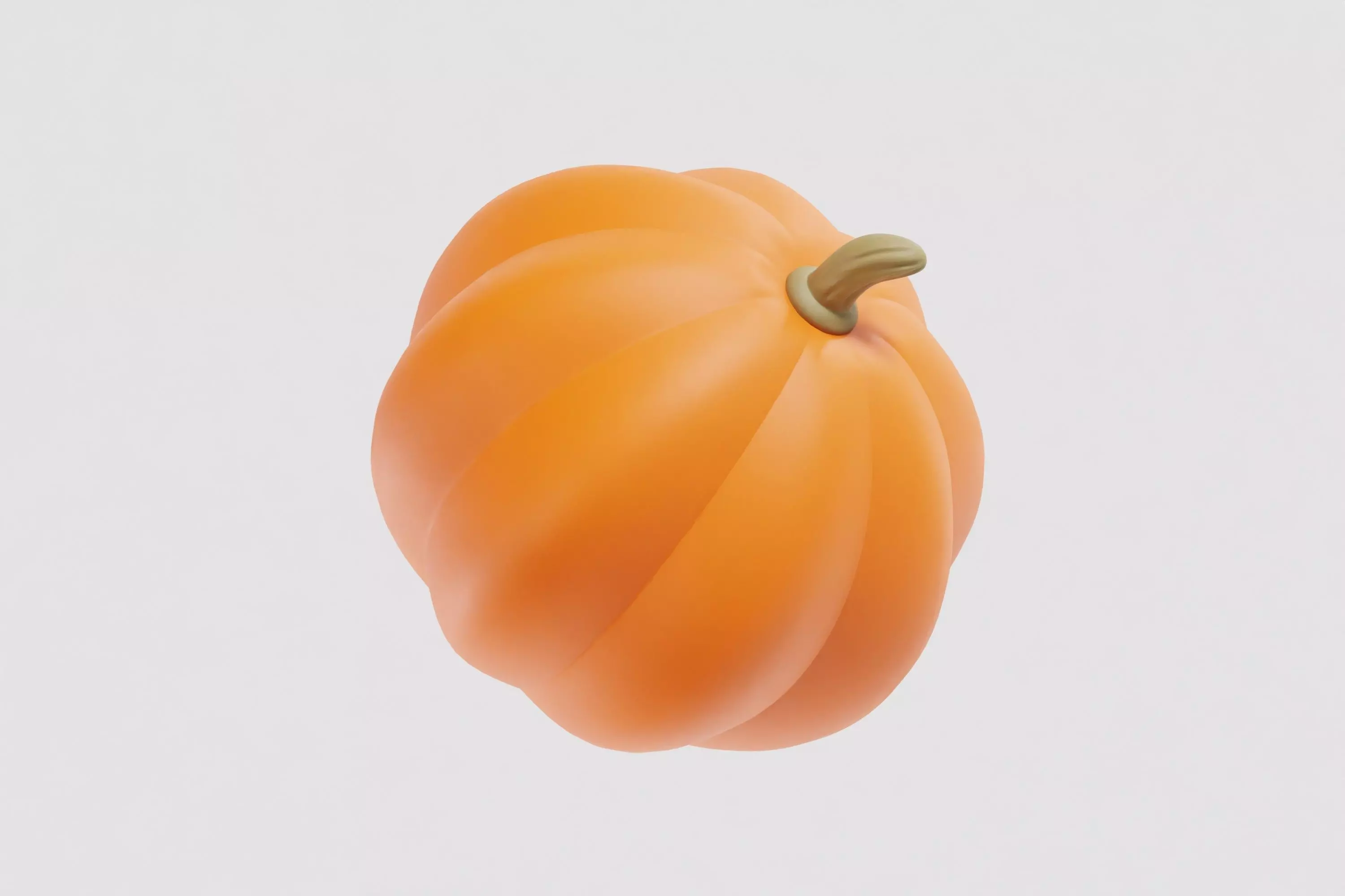 pumpkin 3d model Low-poly 3D model_3