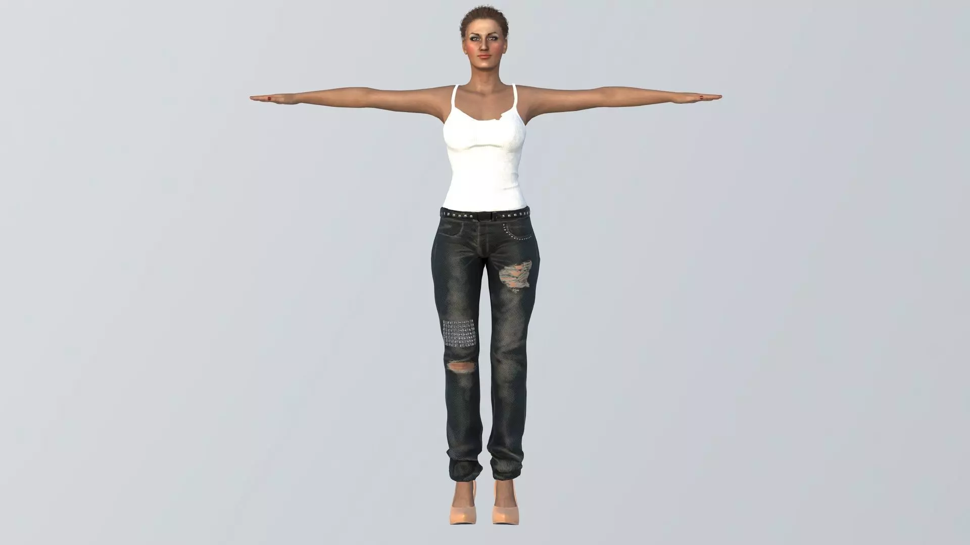 Female 3d character model Free 3D model