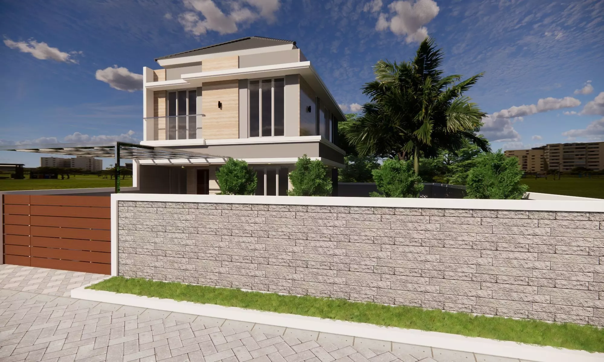 3D House Design Model Facade Only 9 3D model_3