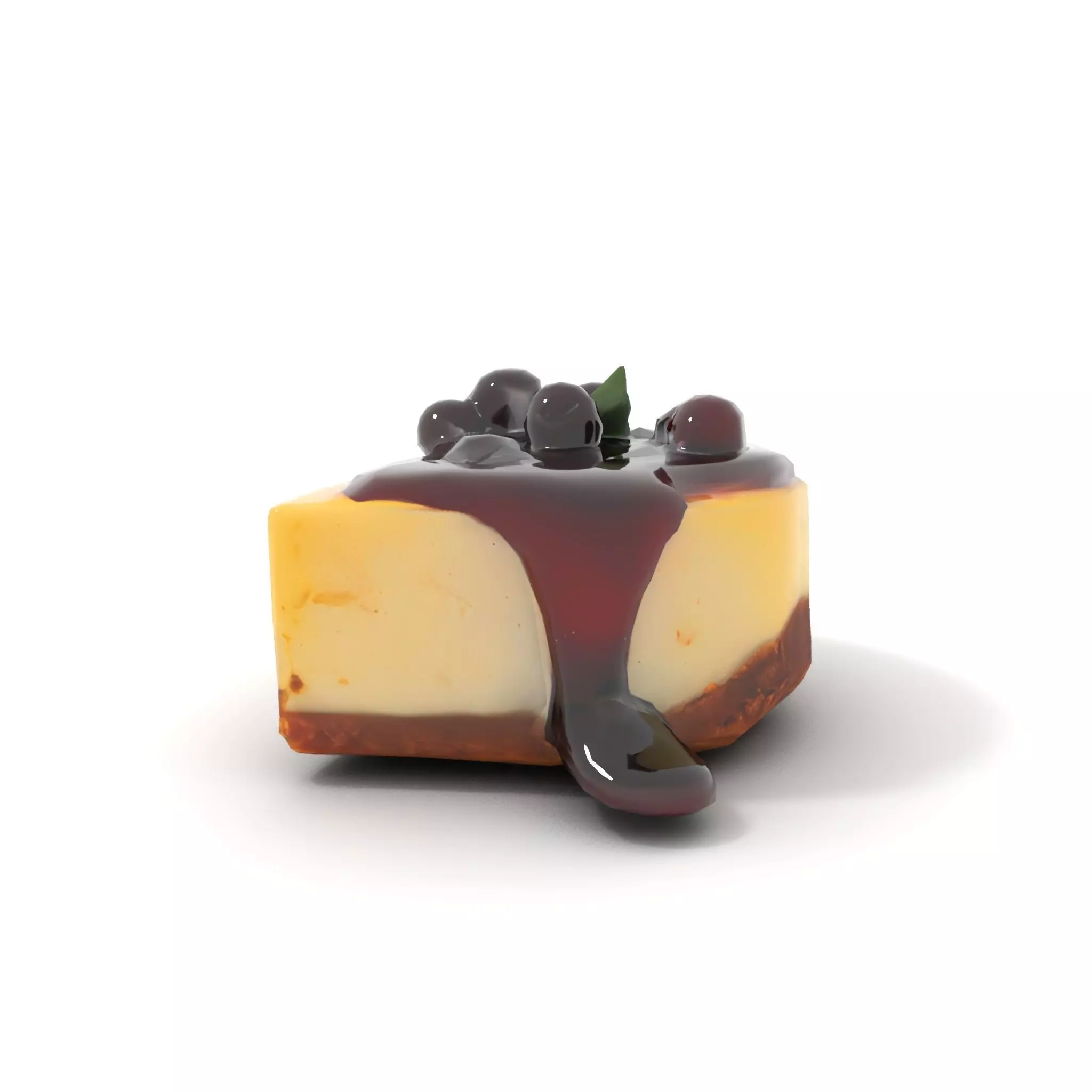 Cherry Cheesecake model pack Low-poly 3D model_7