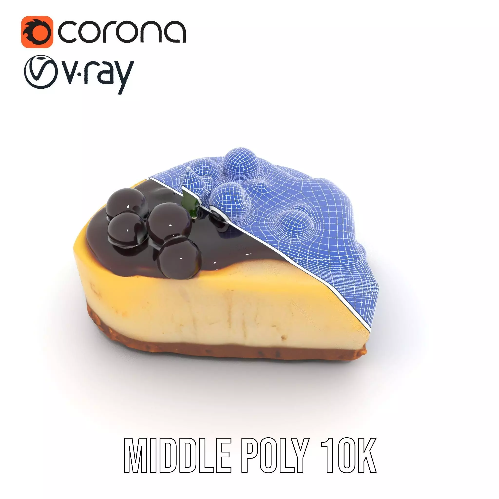 Cherry Cheesecake model pack Low-poly 3D model_21
