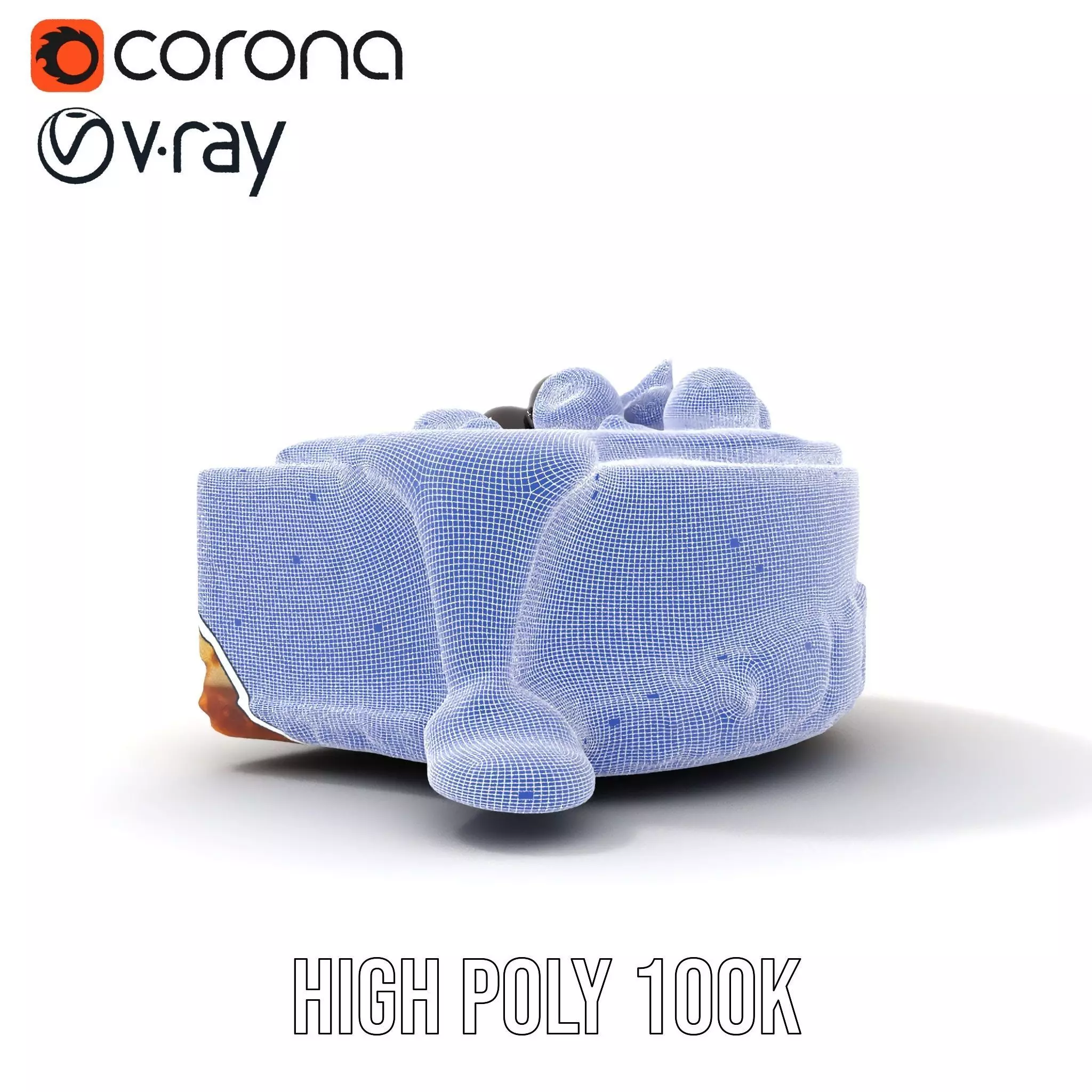 Cherry Cheesecake model pack Low-poly 3D model_32