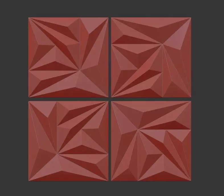 Wall pattern model  3D model_8