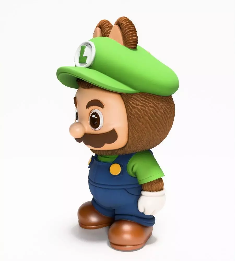 Luigi Labubu Pop Mart Kasing Lung toy 3D print model_4