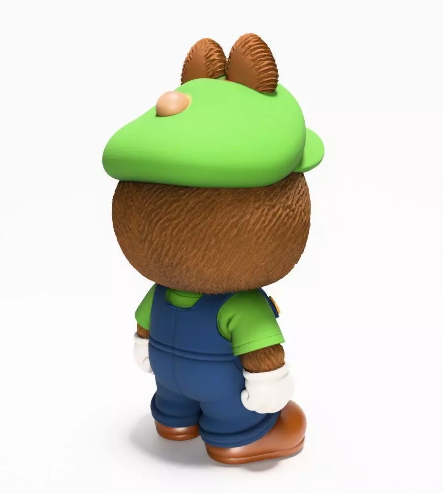 Luigi Labubu Pop Mart Kasing Lung toy 3D print model_14