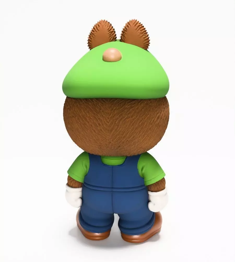 Luigi Labubu Pop Mart Kasing Lung toy 3D print model_12