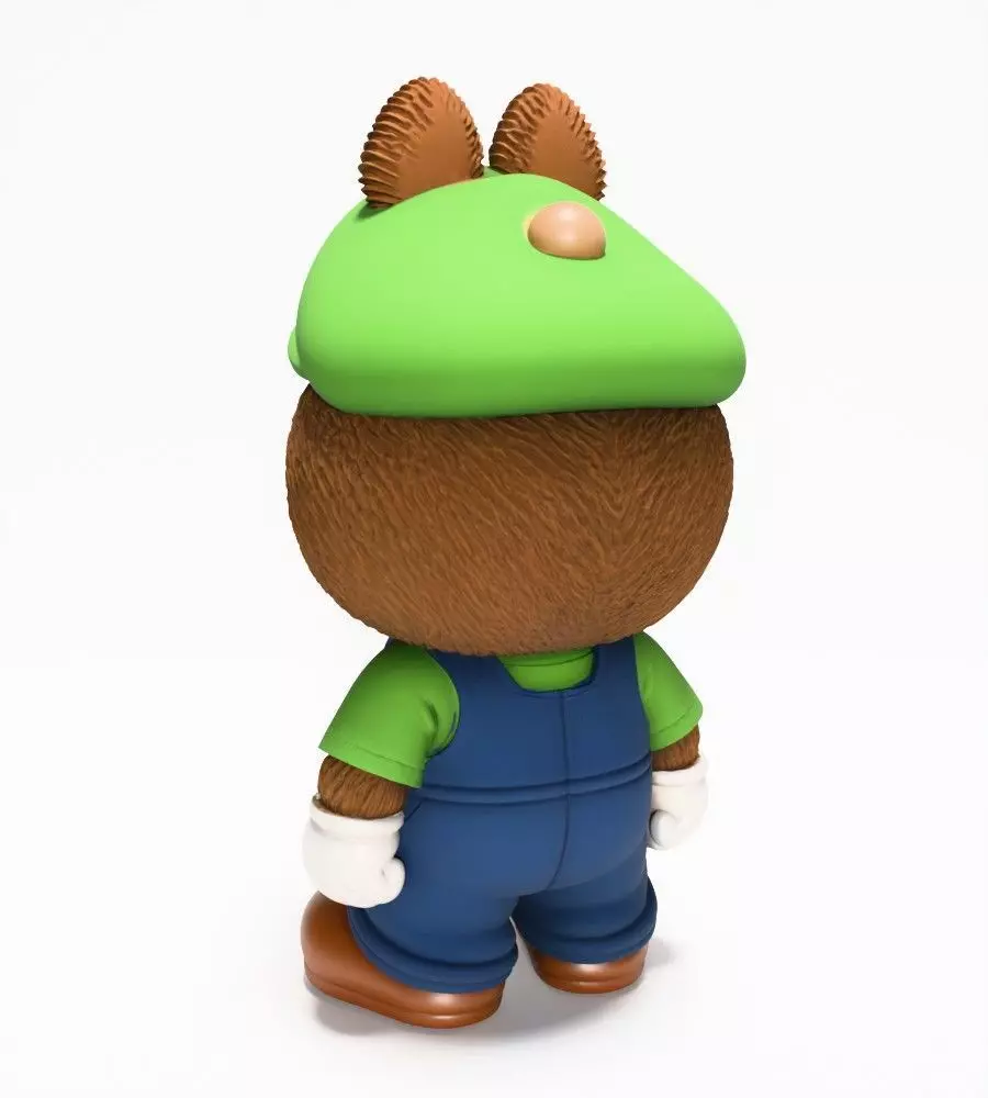 Luigi Labubu Pop Mart Kasing Lung toy 3D print model_10