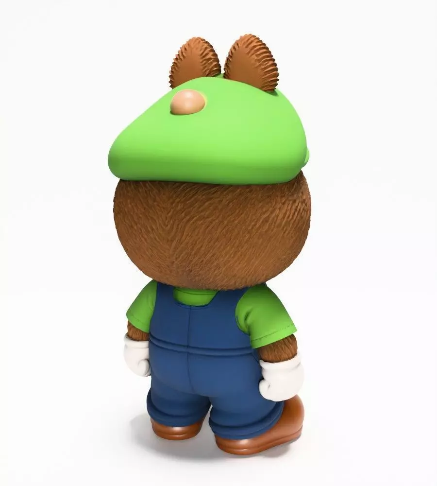 Luigi Labubu Pop Mart Kasing Lung toy 3D print model_13