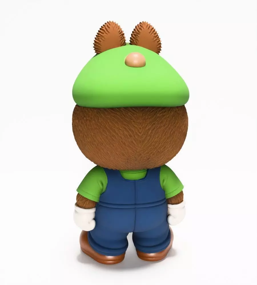 Luigi Labubu Pop Mart Kasing Lung toy 3D print model_11