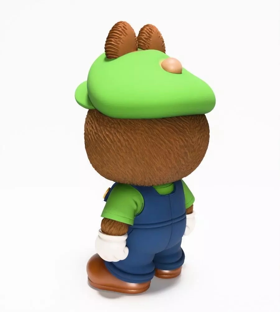 Luigi Labubu Pop Mart Kasing Lung toy 3D print model_9