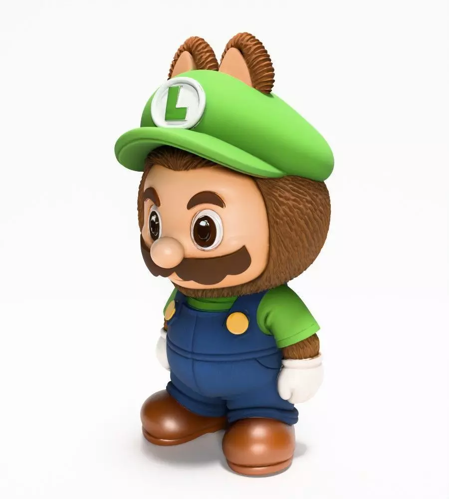 Luigi Labubu Pop Mart Kasing Lung toy 3D print model_3