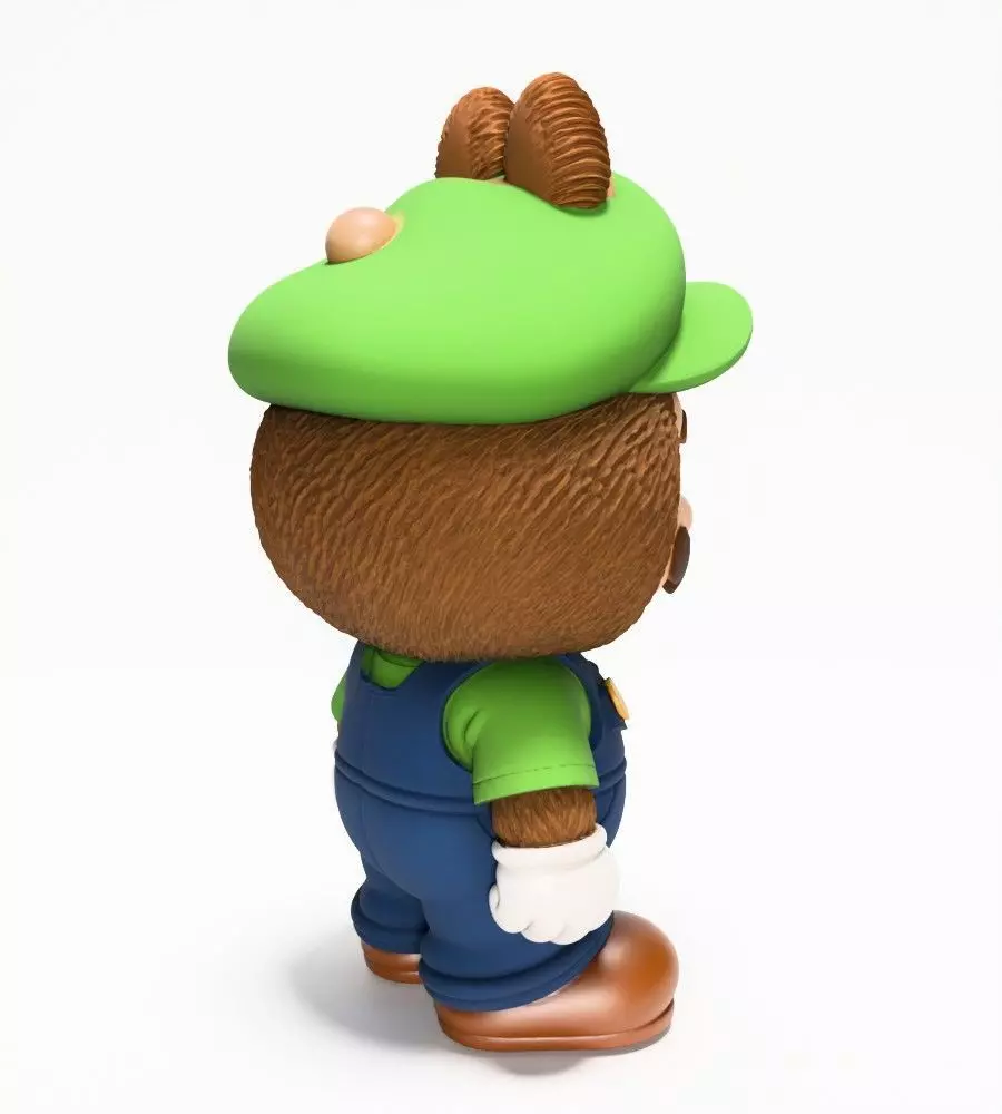 Luigi Labubu Pop Mart Kasing Lung toy 3D print model_15