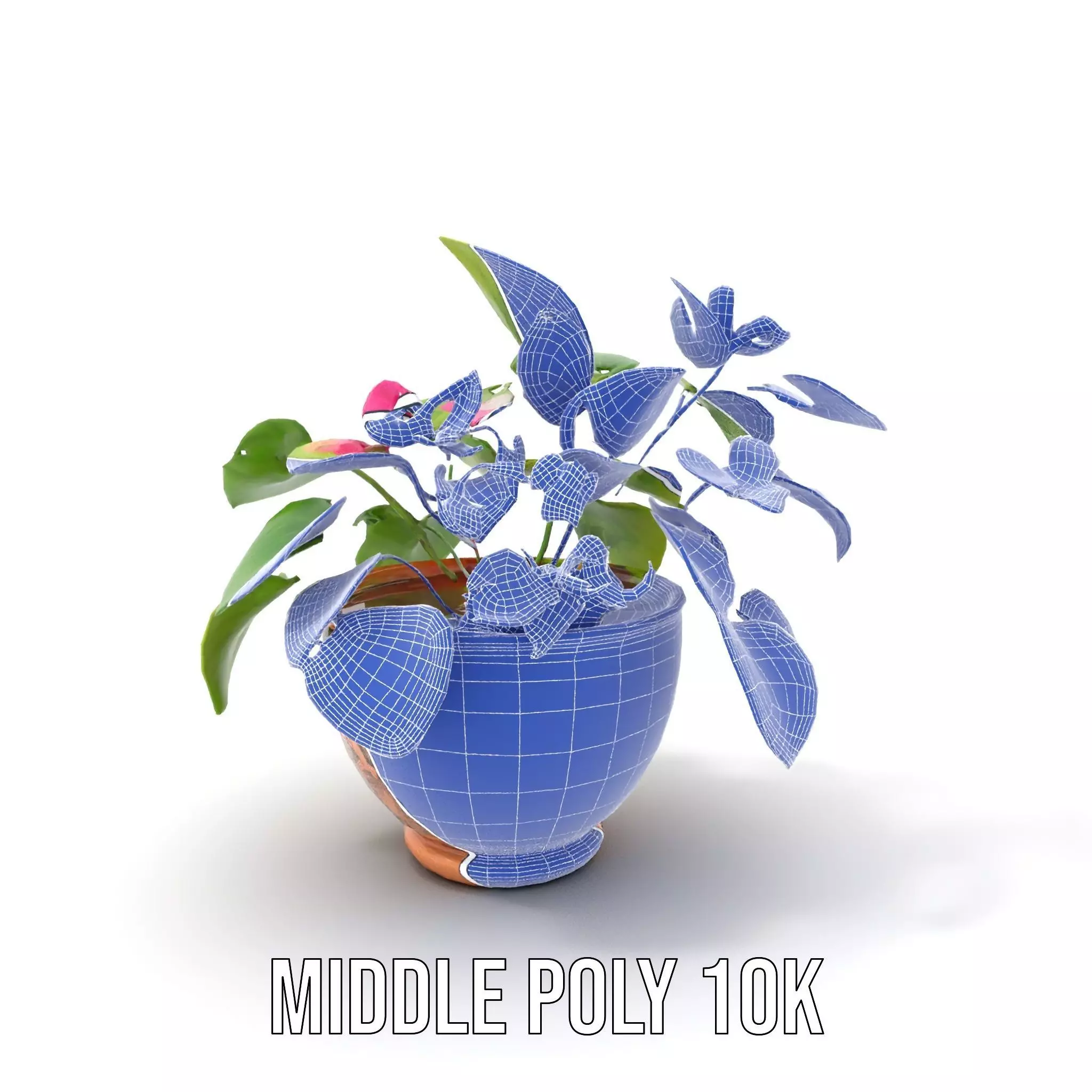 Floral Terracotta Pot model pack Low-poly 3D model_13
