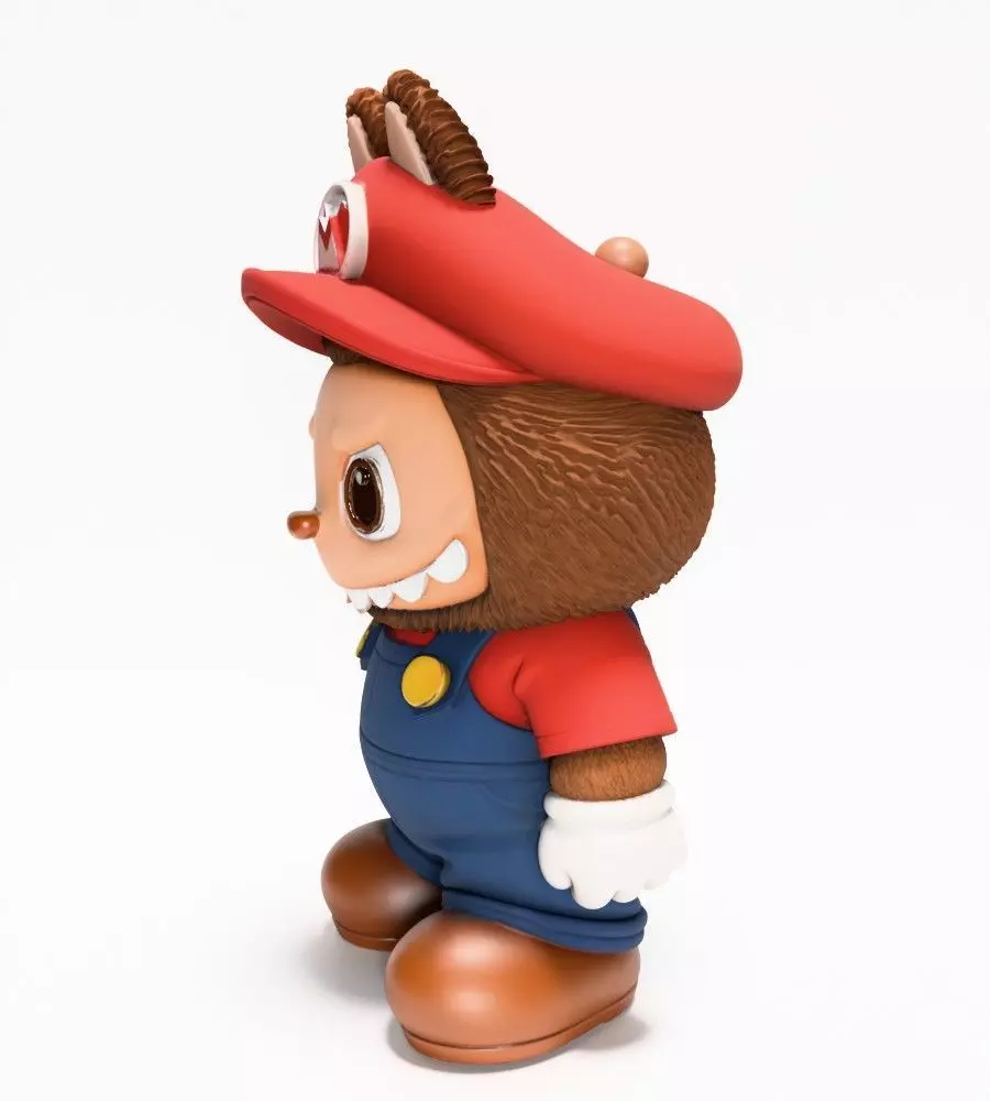 Mario Bros Labubu Pop Mart Kasing Lung toy 3D print model_5