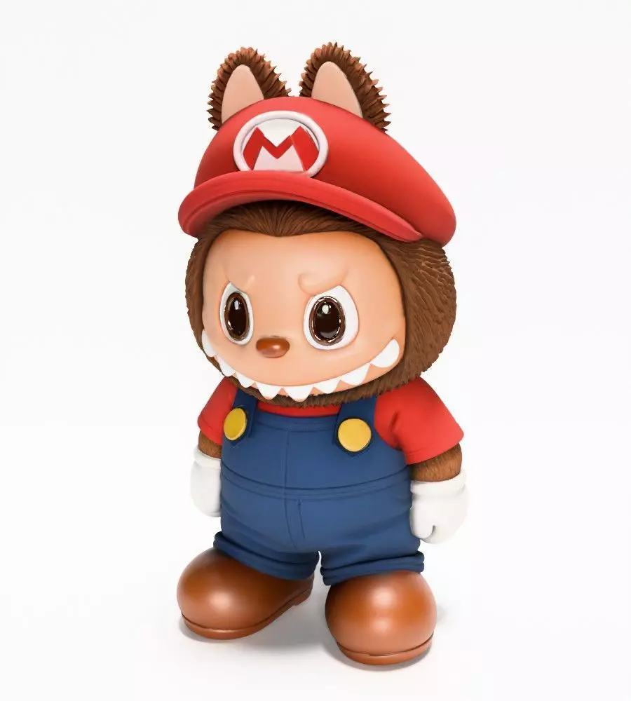 Mario Bros Labubu Pop Mart Kasing Lung toy 3D print model_2