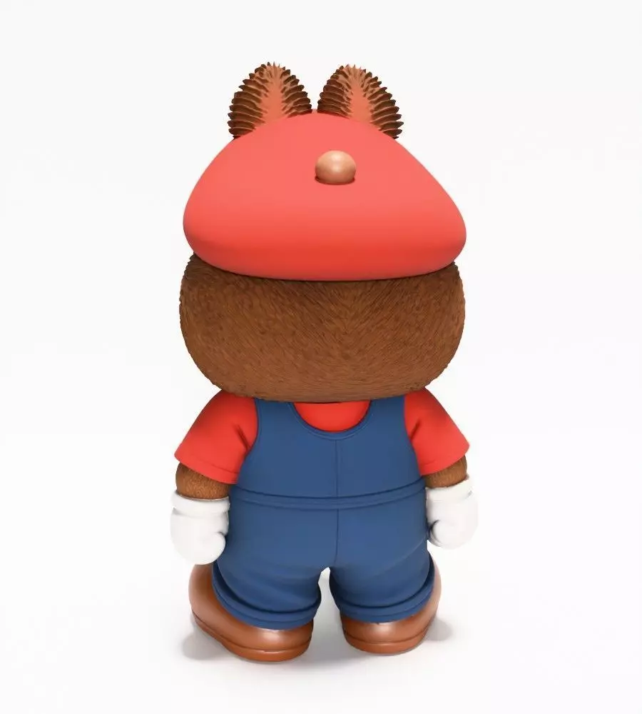 Mario Bros Labubu Pop Mart Kasing Lung toy 3D print model_11