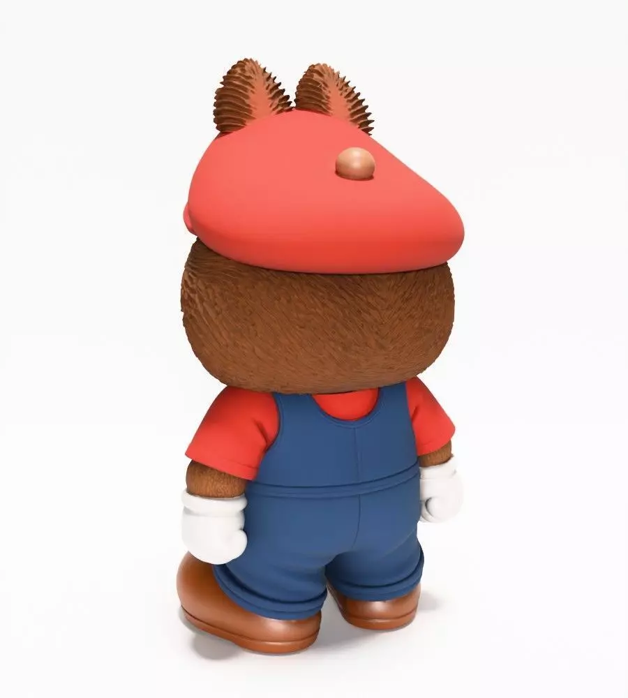 Mario Bros Labubu Pop Mart Kasing Lung toy 3D print model_10