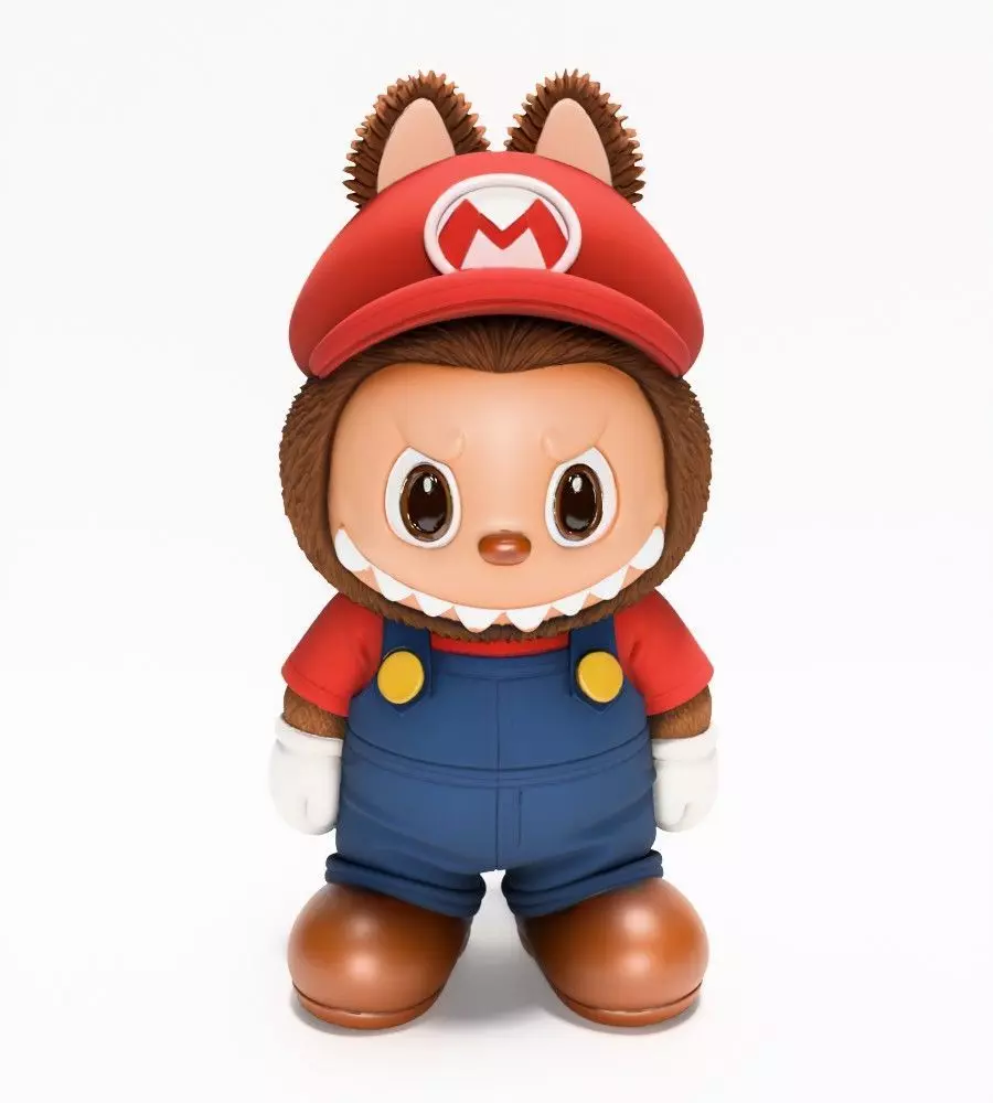 Mario Bros Labubu Pop Mart Kasing Lung toy 3D print model_22