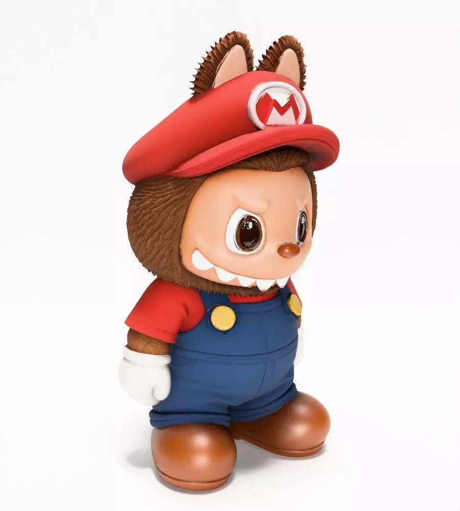 Mario Bros Labubu Pop Mart Kasing Lung toy 3D print model_20